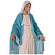 Estatua Virgen Milagrosa fibra de vidrio coloreada 85 cm ojos vidrio s6