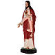Statua Gesù Sacro Cuore vetroresina colorata 85 cm occhi vetro s3