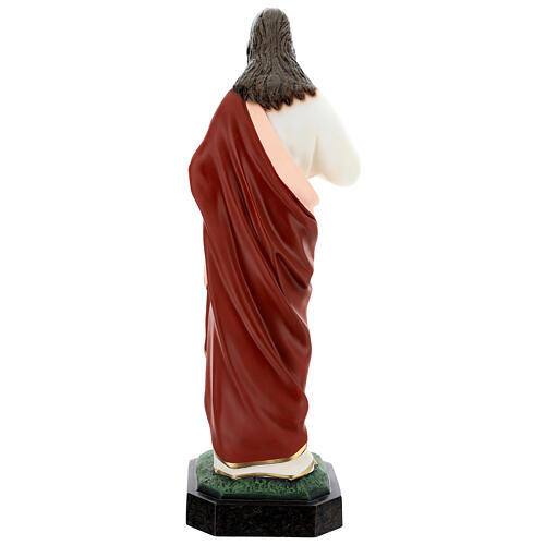 Statue aus Glasfaser bemalt Heiligstes Herz Jesu, 65 cm 7