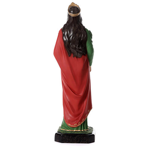 St Lucy statue in colored fiberglass with glass eyes 5