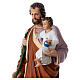 Saint Joseph avec Enfant 85 cm fibre de verre colorée yeux verre s2