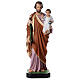 St Joseph statue with Child 85 cm colored fiberglass glass eyes s1