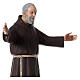 Saint Pio 115 cm bras ouverts fibre verre colorée yeux verre s4