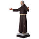 Święty Ojciec Pio, 115 cm, otwarte ramiona, włókno szklane, malowana, szklane oczy s3