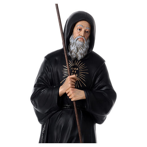 Saint François de Paule 90 cm fibre de verre colorée yeux verre 2