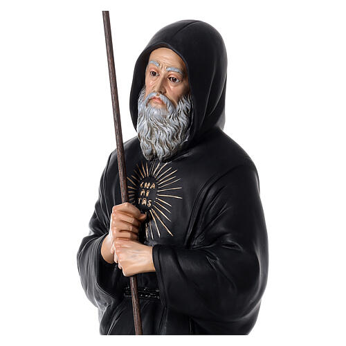 St Francis of Paola statue 90 cm colored fiberglass glass eyes 4