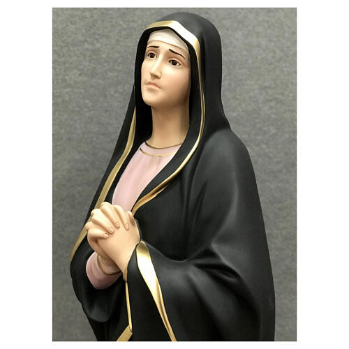 Statua Madonna Addolorata 110 cm dettagli oro vetroresina dipinta 2