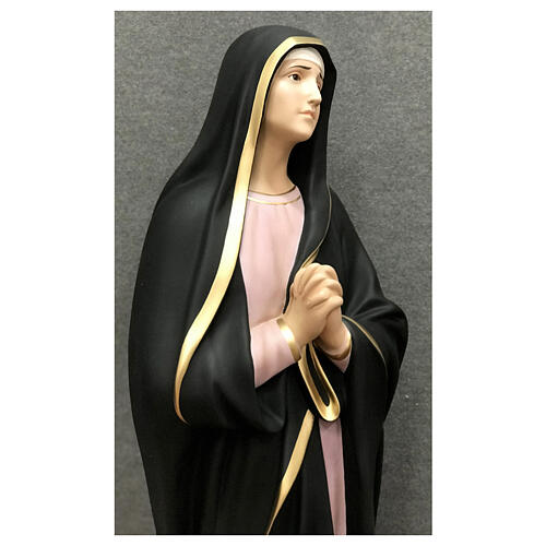 Statua Madonna Addolorata 110 cm dettagli oro vetroresina dipinta 4