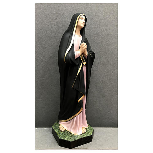 Statua Madonna Addolorata 110 cm dettagli oro vetroresina dipinta 5