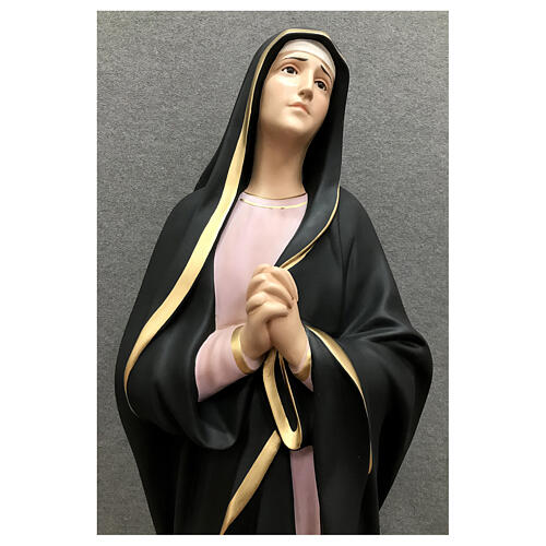Statua Madonna Addolorata 110 cm dettagli oro vetroresina dipinta 6