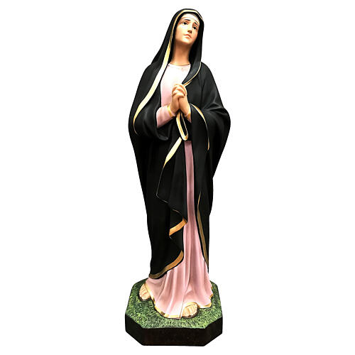Statue of Our Lady of Sorrows 110 cm gold detailing painted fiberglass 1