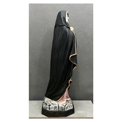 Estatua Virgen Dolorosa lágrimas 160 cm fibra de vidrio pintada 7