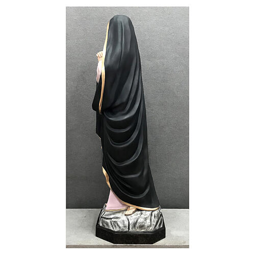 Estatua Virgen Dolorosa lágrimas 160 cm fibra de vidrio pintada 9