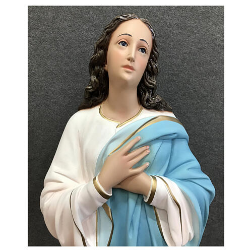 Estatua Virgen María del Murillo fibra de vidrio pintada 105 cm 2