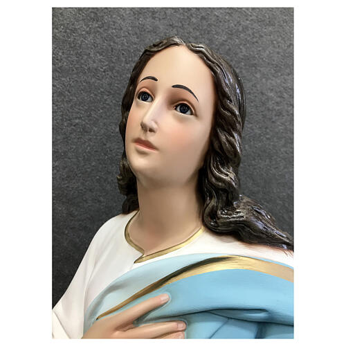 Estatua Virgen María del Murillo fibra de vidrio pintada 105 cm 4