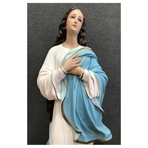 Estatua Virgen María del Murillo fibra de vidrio pintada 105 cm 5