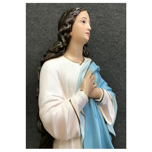 Estatua Virgen María del Murillo fibra de vidrio pintada 105 cm 7