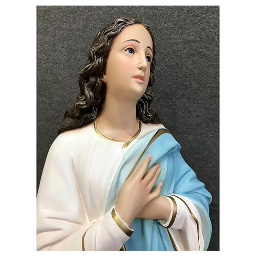 Estatua Virgen María del Murillo fibra de vidrio pintada 105 cm 8