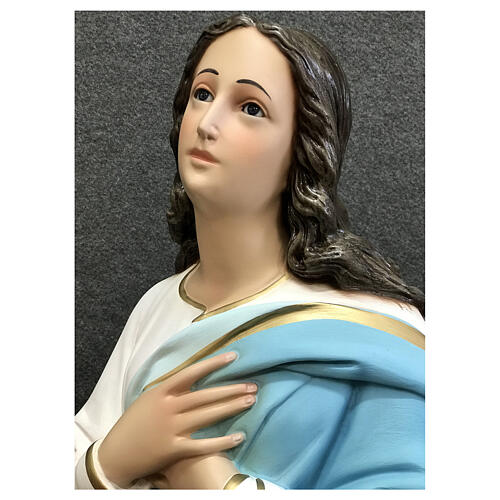 Estatua Virgen María del Murillo fibra de vidrio pintada 105 cm 11