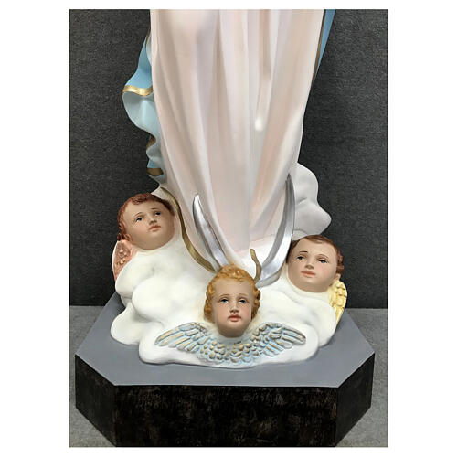 Estatua Virgen María del Murillo fibra de vidrio pintada 105 cm 12