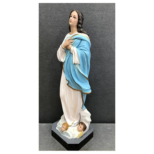 Imagem Nossa Senhora da Imaculada Conceição de Murillo fibra de vidro pintada 105 cm 3