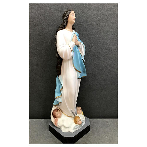 Imagem Nossa Senhora da Imaculada Conceição de Murillo fibra de vidro pintada 105 cm 6