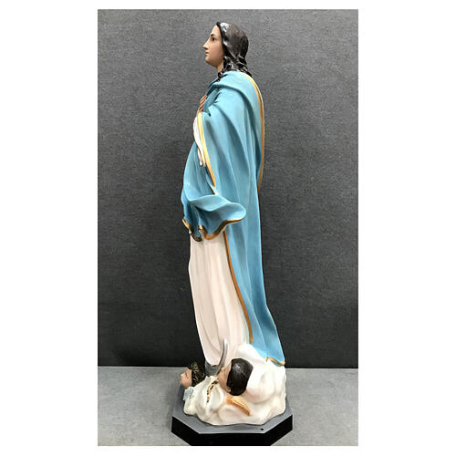 Statue aus Glasfaser Mariä Himmelfahrt mit Engelchen nach Murillo, 130 cm 10