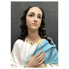 Virgen María del Murillo ángeles 130 cm estatua fibra de vidrio pintada