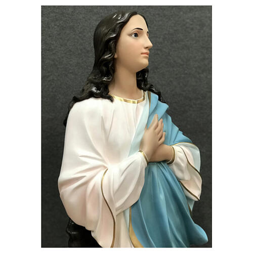 Virgen María del Murillo ángeles 130 cm estatua fibra de vidrio pintada 4