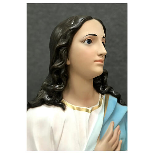 Virgen María del Murillo ángeles 130 cm estatua fibra de vidrio pintada 7