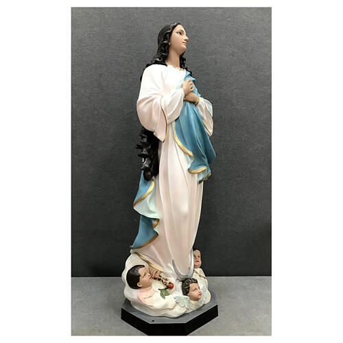 Assomption de Murillo avec anges 130 cm statue fibre de verre peinte 5