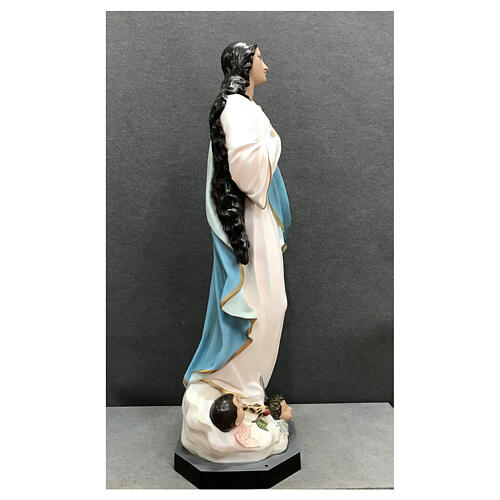 Assomption de Murillo avec anges 130 cm statue fibre de verre peinte 8