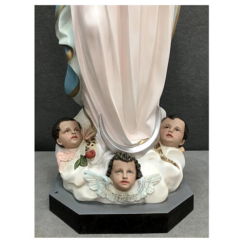 Assomption de Murillo avec anges 130 cm statue fibre de verre peinte 12