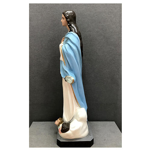 Estatua Virgen María del Murillo angelitos 155 cm fibra de vidrio pintada 8