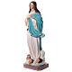 Estatua Virgen María del Murillo angelitos 155 cm fibra de vidrio pintada s4