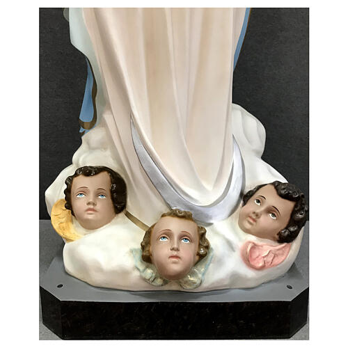 Statua Madonna Assunta Murillo angioletti 155 cm vetroresina dipinta 12