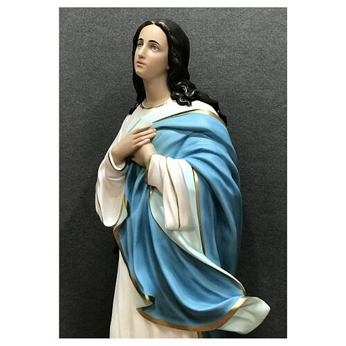 Statue Vierge de Murillo fibre de verre peinte 180 cm 12