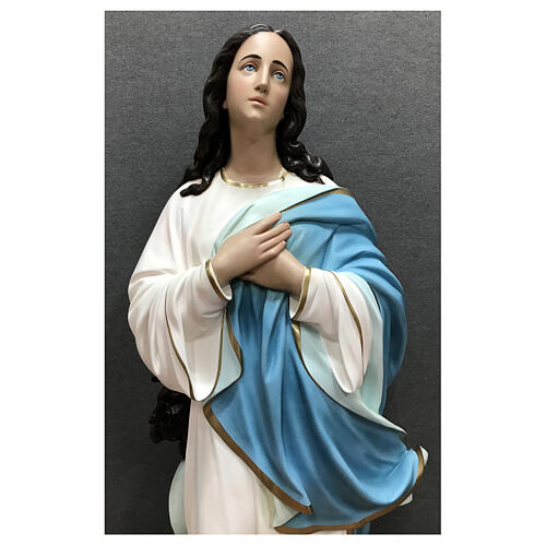 Statua Madonna Murillo vetroresina dipinta 180 cm 11