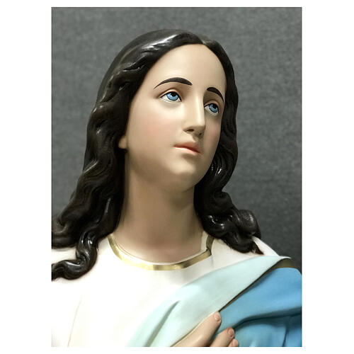 Imagem Nossa Senhora da Imaculada Conceição de Murillo fibra de vidro pintada 180 cm 2