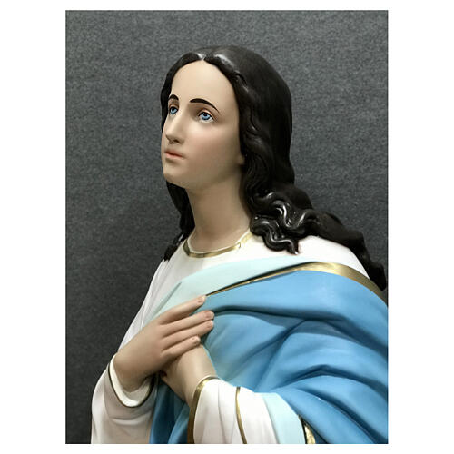 Imagem Nossa Senhora da Imaculada Conceição de Murillo fibra de vidro pintada 180 cm 4