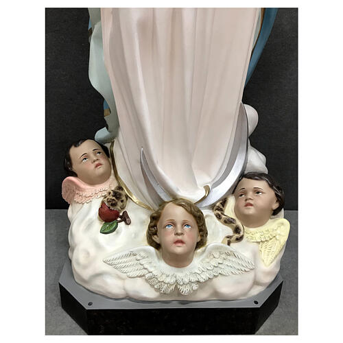 Assumption of Mary statue Murillo in painted fiberglass 180 cm 13
