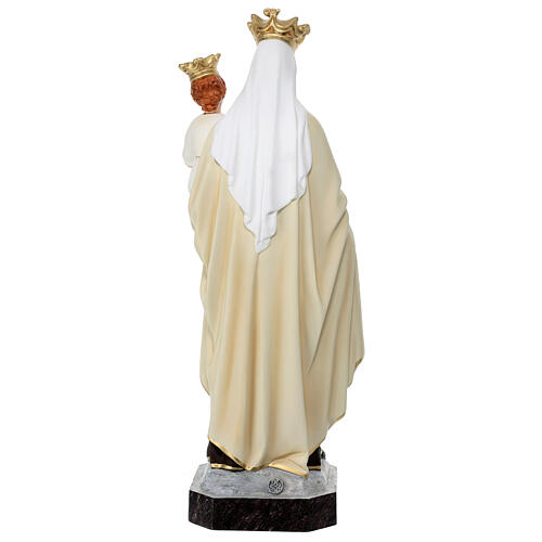 Estatua Virgen del Carmen corona dorada 65 cm fibra de vidrio pintada 6