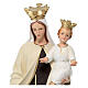 Estatua Virgen del Carmen corona dorada 65 cm fibra de vidrio pintada s4