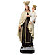 Statue Notre-Dame du Mont-Carmel couronne dorée 65 cm fibre de verre peinte s1