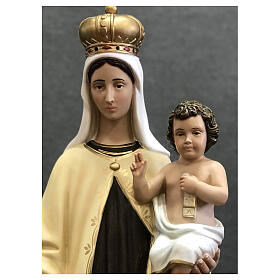 Estatua Virgen del Carmen fibra de vidrio pintada 80 cm