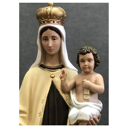 Estatua Virgen del Carmen fibra de vidrio pintada 80 cm 2