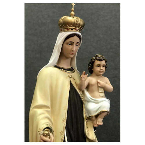 Estatua Virgen del Carmen fibra de vidrio pintada 80 cm 5