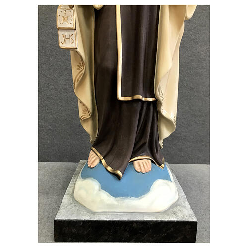 Estatua Virgen del Carmen fibra de vidrio pintada 80 cm 8