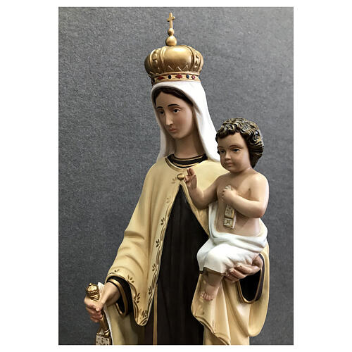 Imagem Nossa Senhora do Carmo fibra de vidro pintada coroa dourada 80 cm 4