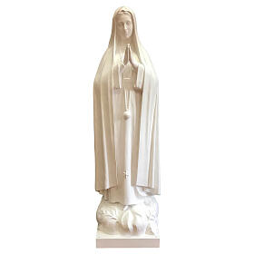 Estatua Virgen de Fátima 180 cm fibra de vidrio blanca exterior